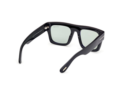 Shiny Black Green Male Sunglasses Tom Ford 889214551740