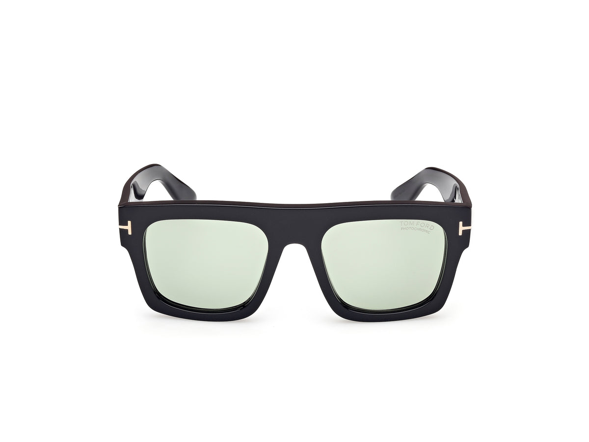 Shiny Black Green Male Sunglasses Tom Ford 889214551740