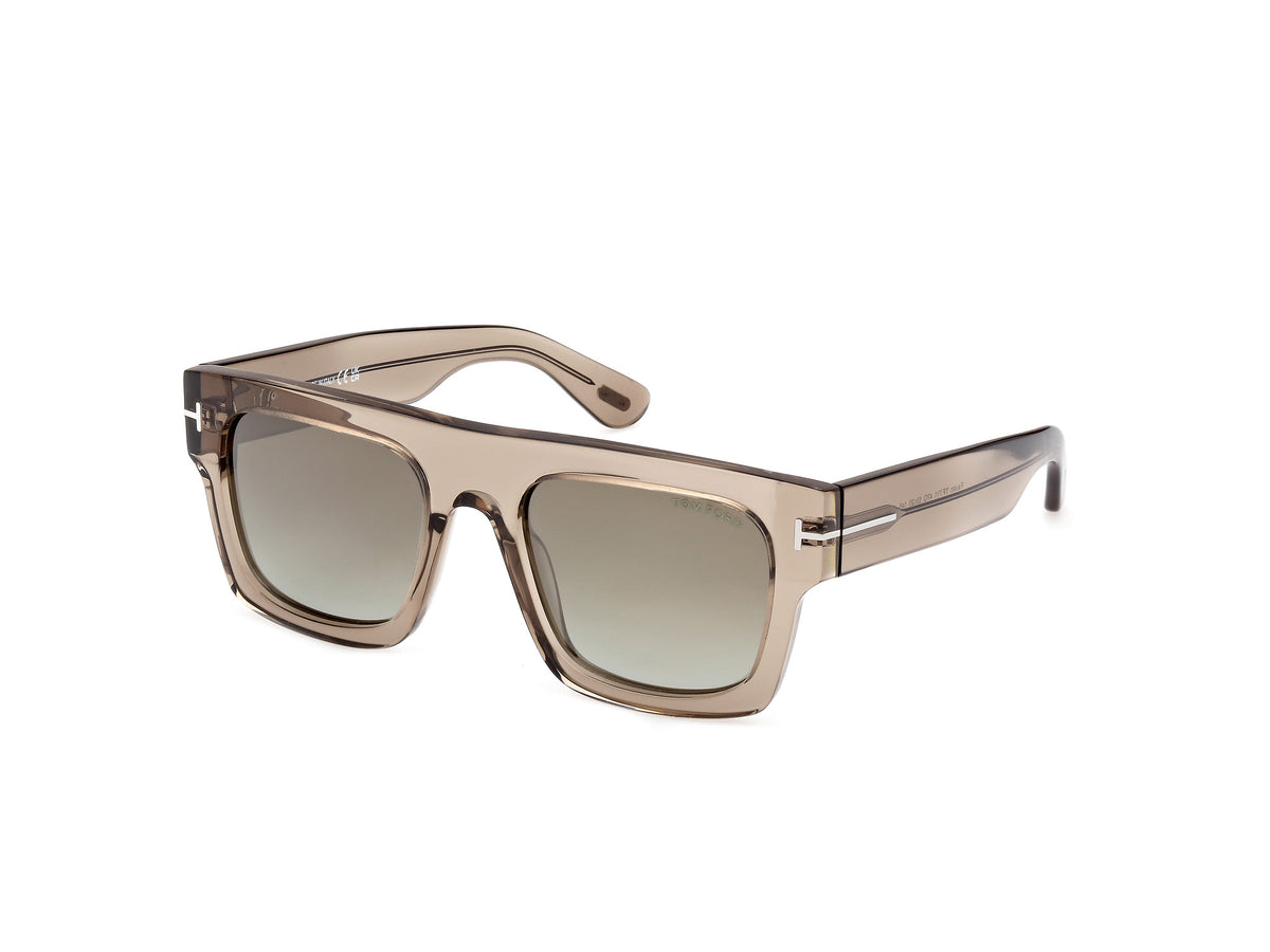 Light Brown Green Mirror Male Sunglasses Tom Ford 889214369017