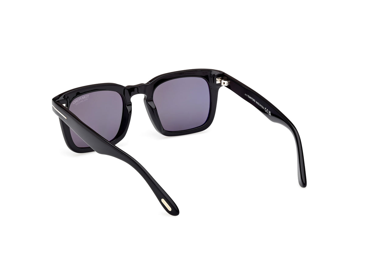 Shiny Black Smoke Polarized Male Sunglasses Tom Ford 889214551900