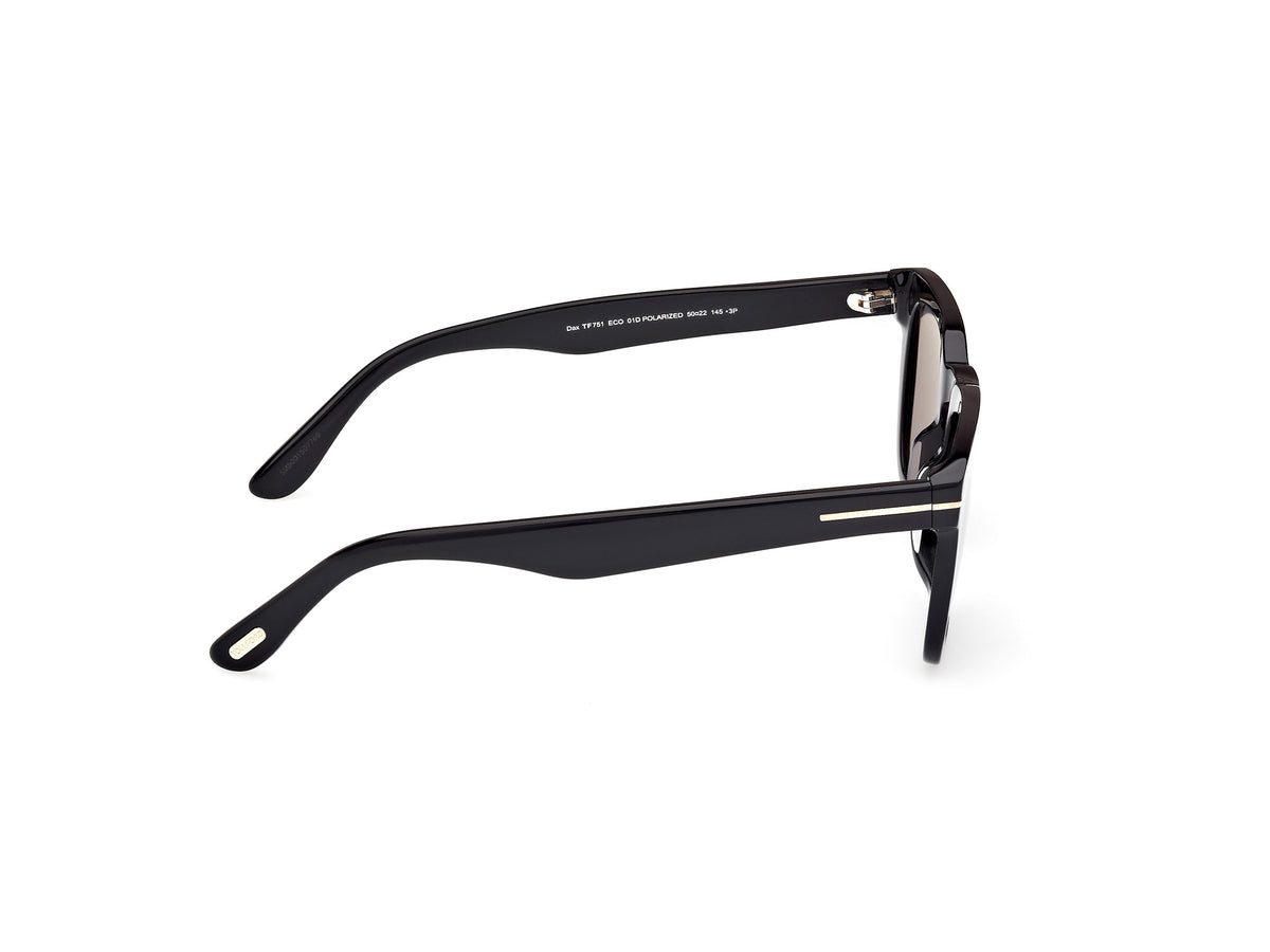 Shiny Black Smoke Polarized Male Sunglasses Tom Ford 889214551900