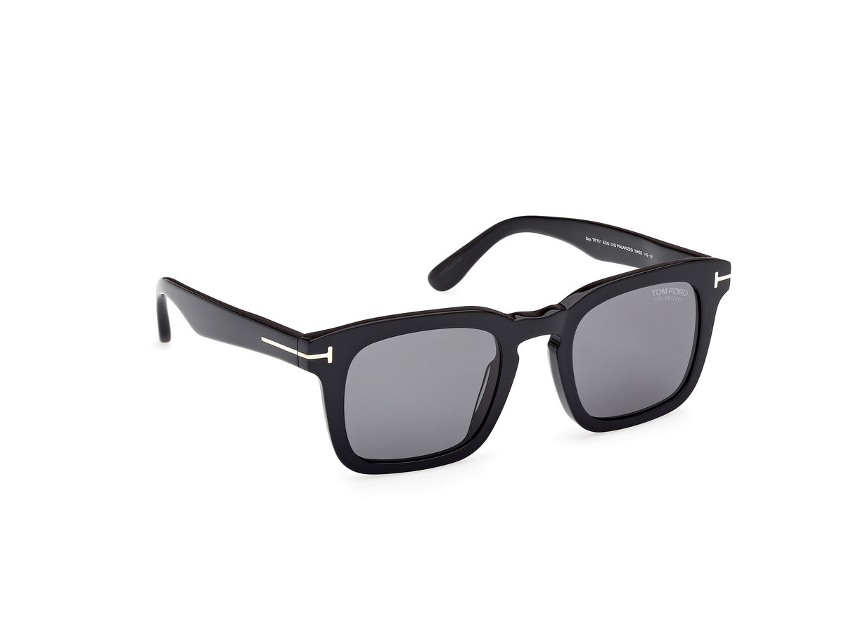 Shiny Black Smoke Polarized Male Sunglasses Tom Ford 889214551900