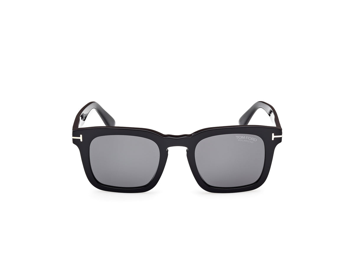 Shiny Black Smoke Polarized Male Sunglasses Tom Ford 889214551900