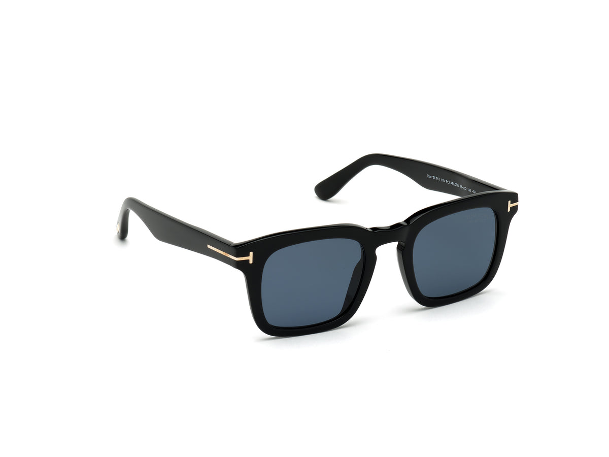 Shiny Black Blue Male Sunglasses Tom Ford 889214095893 889214095930