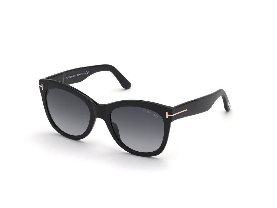 Shiny Black Female Sunglasses Tom Ford 889214244369