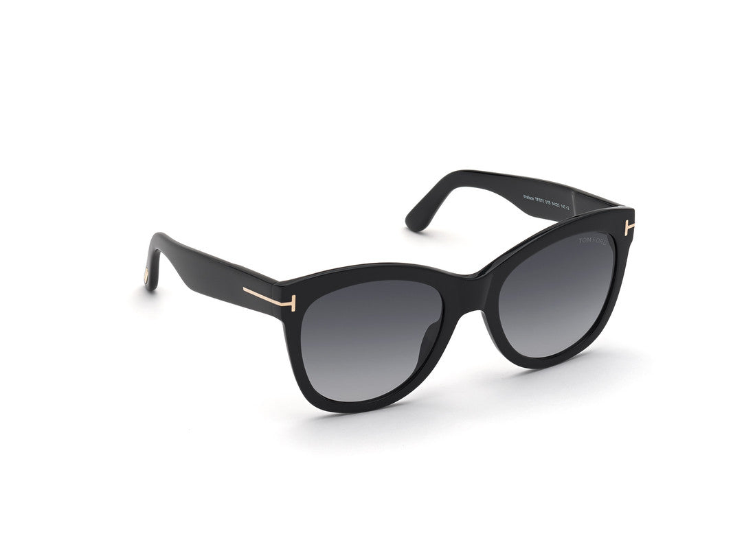 Shiny Black Female Sunglasses Tom Ford 889214244369