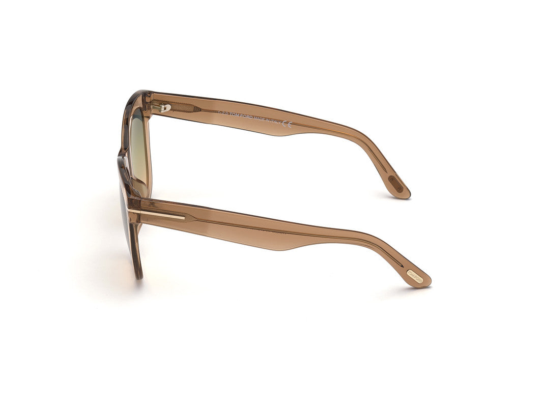 Shiny Light Brown Female Sunglasses Tom Ford 889214244383