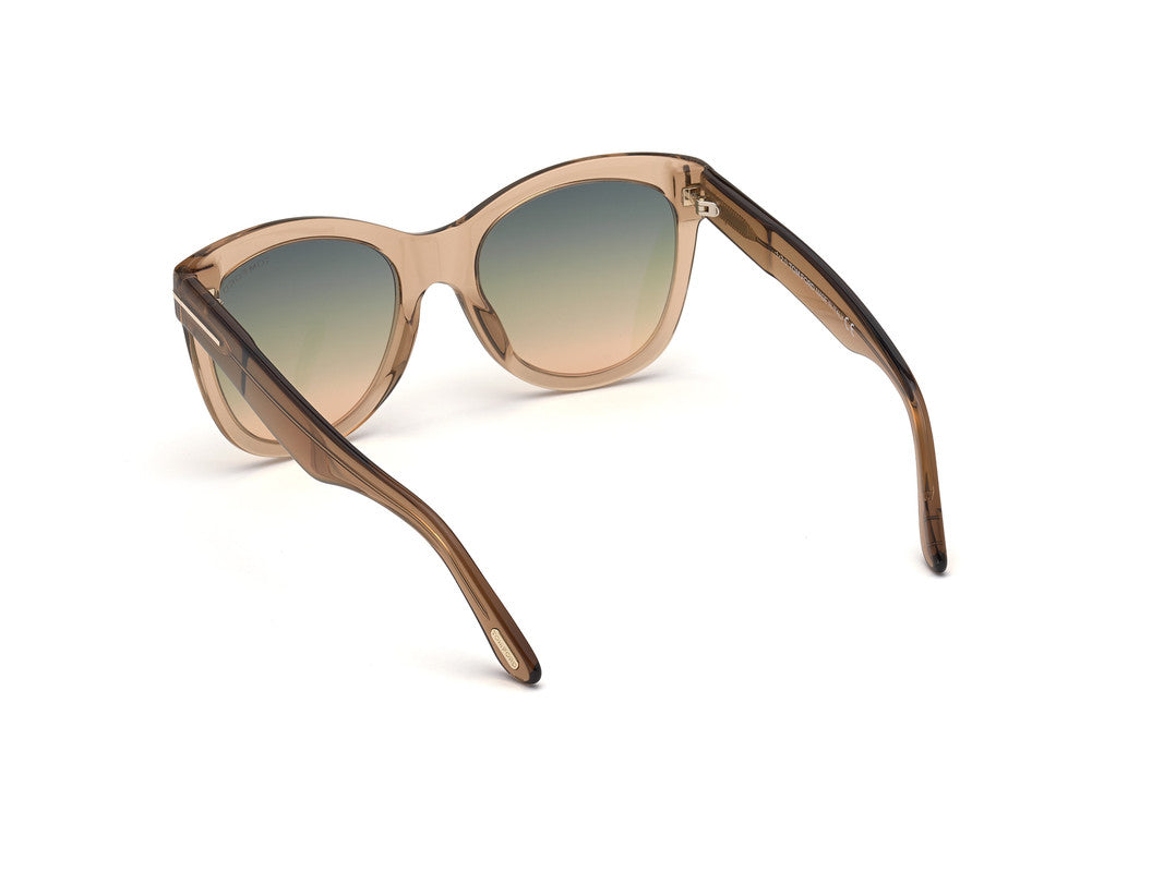 Shiny Light Brown Female Sunglasses Tom Ford 889214244383