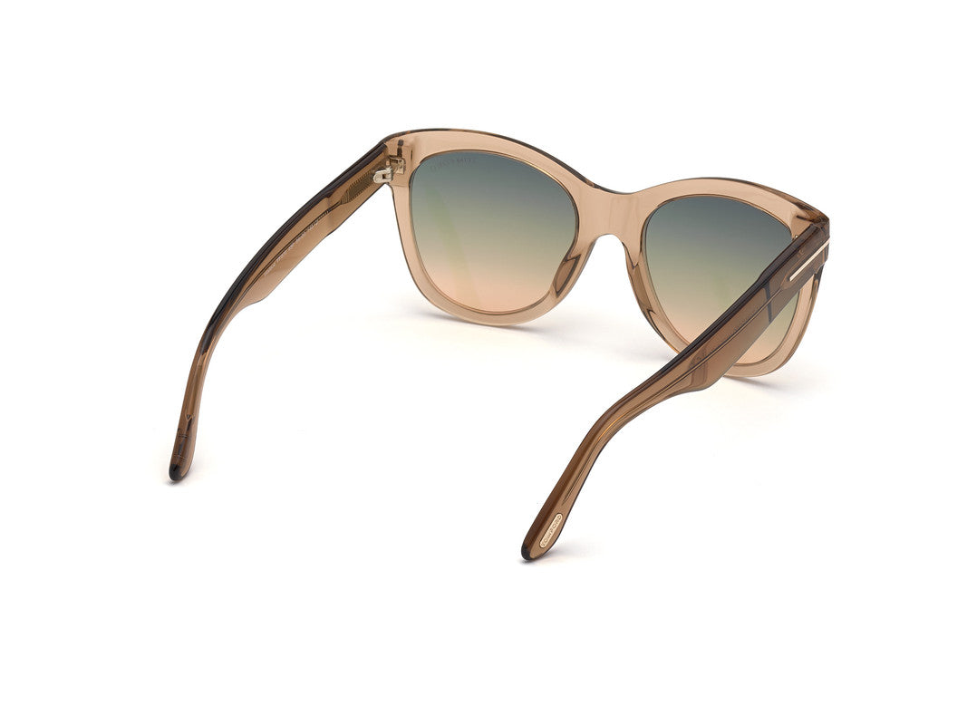 Shiny Light Brown Female Sunglasses Tom Ford 889214244383