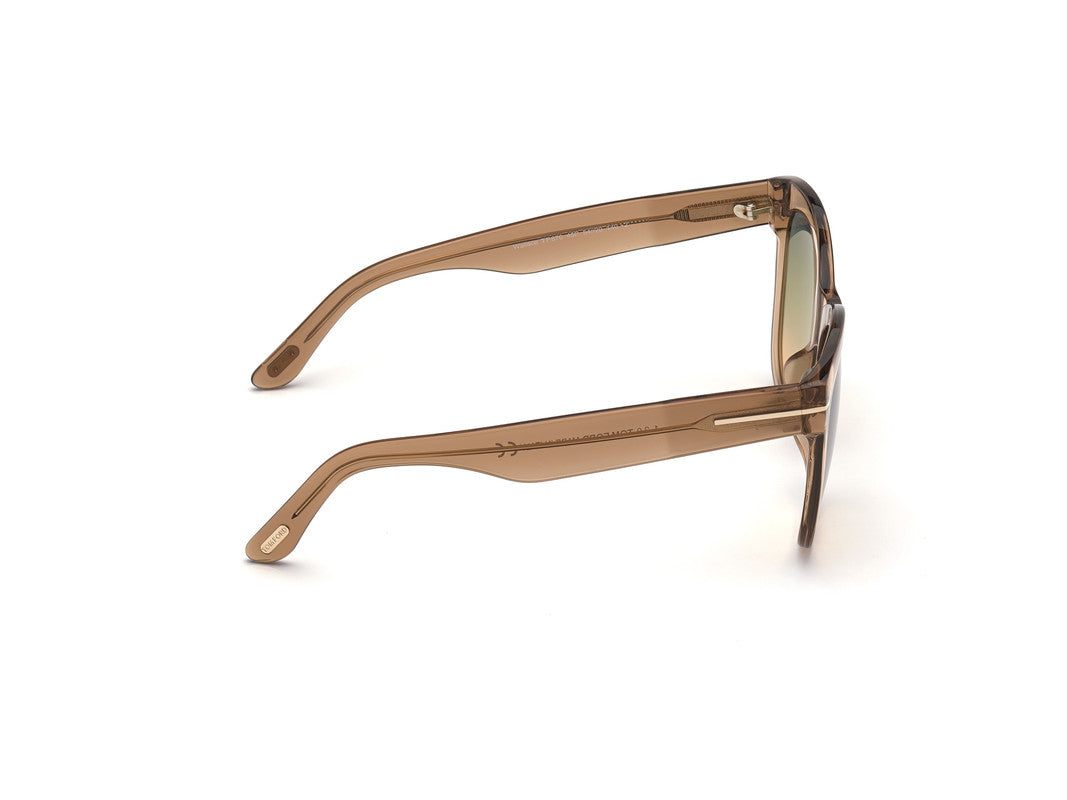 Shiny Light Brown Female Sunglasses Tom Ford 889214244383