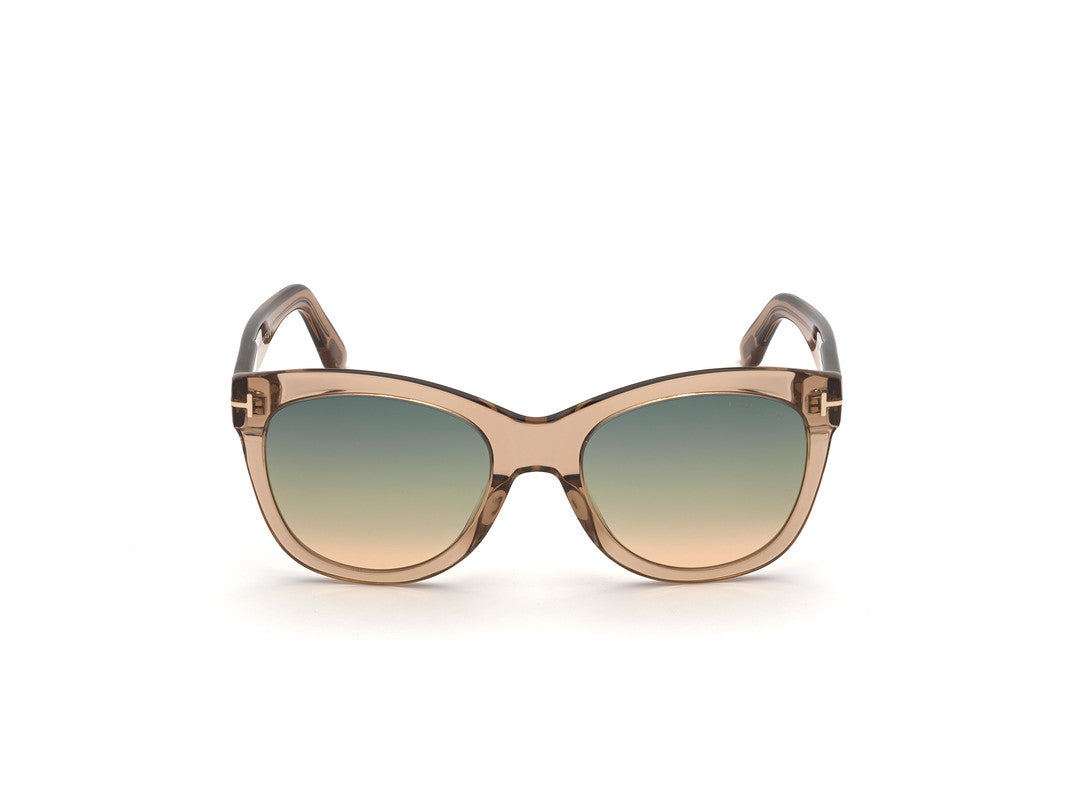 Shiny Light Brown Female Sunglasses Tom Ford 889214244383