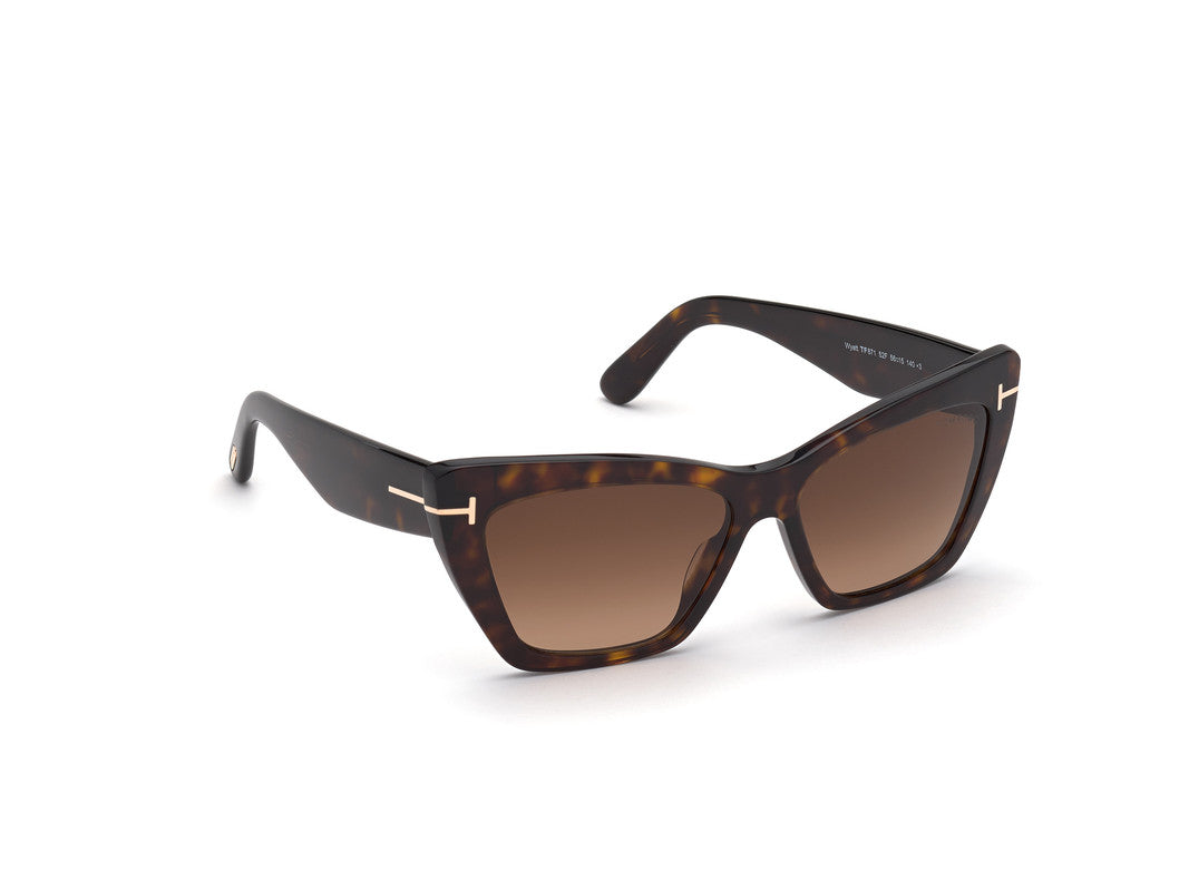 Dark Havana Female Sunglasses Tom Ford 889214244468