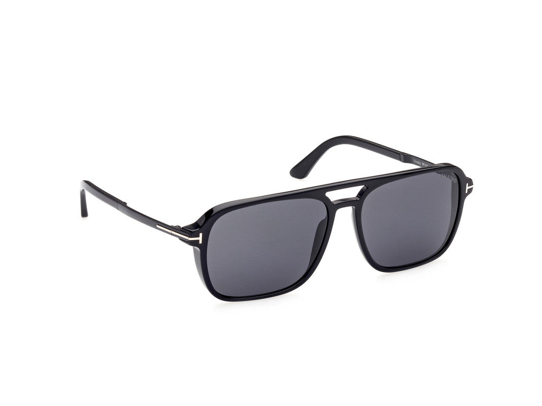 Shiny Black Male Sunglasses Tom Ford 889214292810