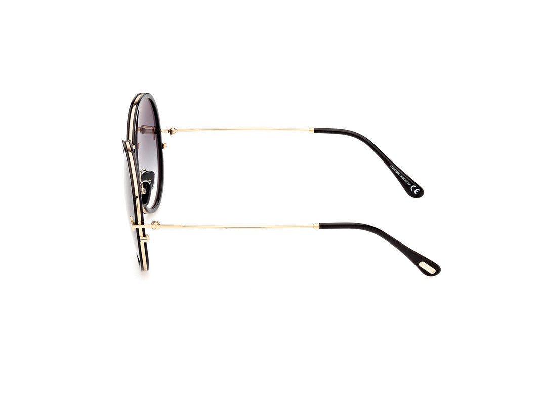 Shiny Black Female Sunglasses Tom Ford 889214318701