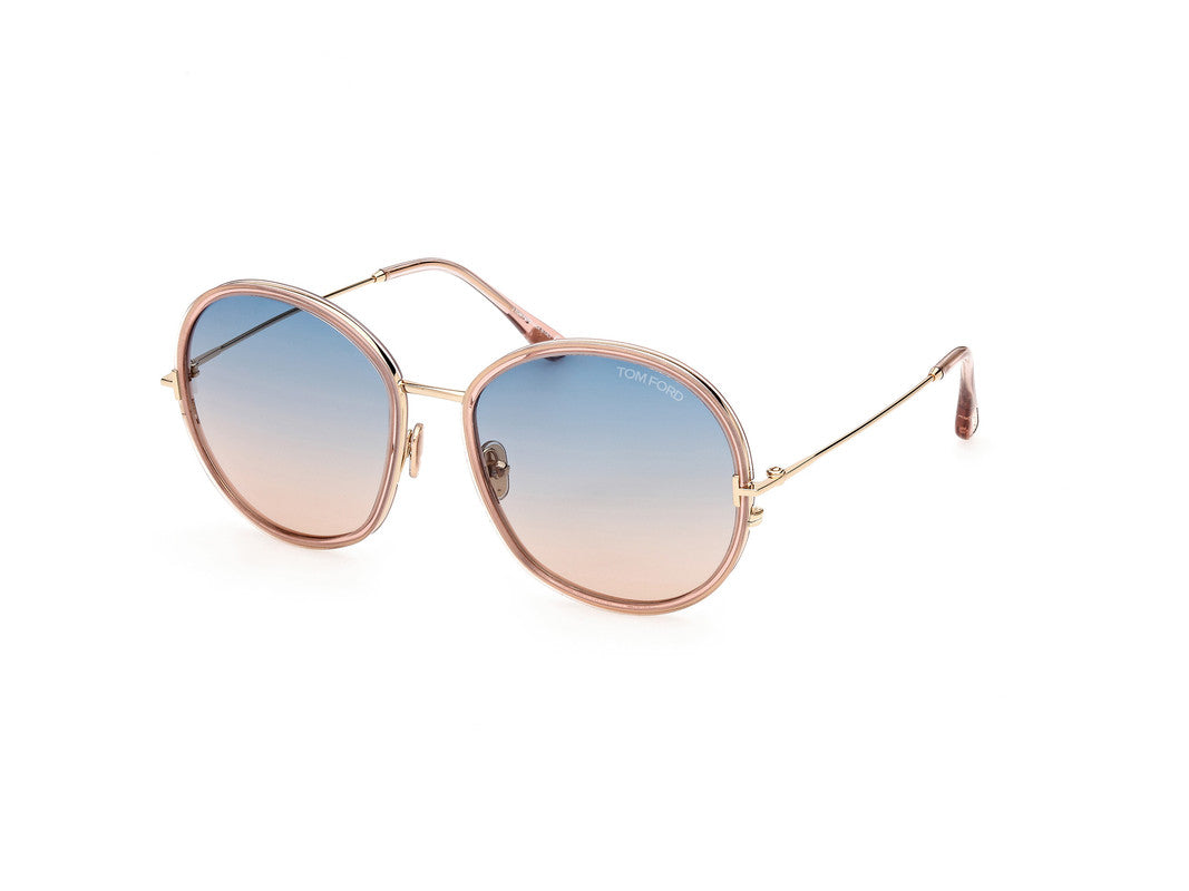 Shiny Light Pink Female Sunglasses Tom Ford 889214318725