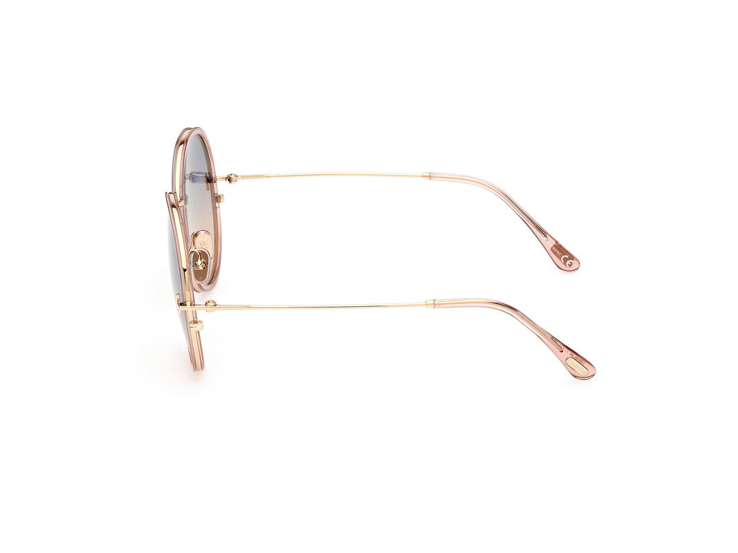 Shiny Light Pink Female Sunglasses Tom Ford 889214318725