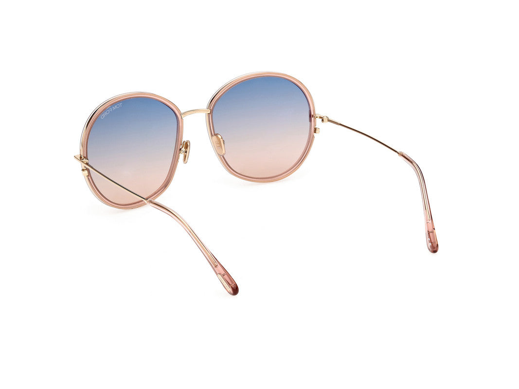 Shiny Light Pink Female Sunglasses Tom Ford 889214318725