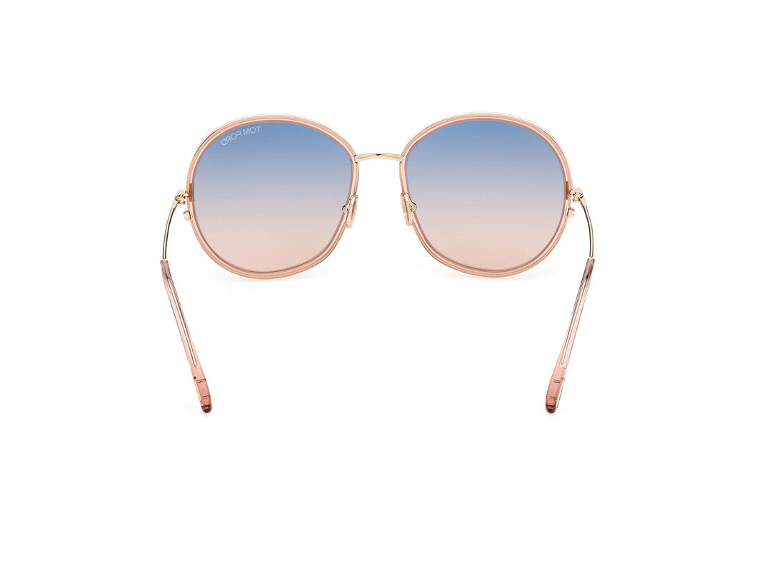 Shiny Light Pink Female Sunglasses Tom Ford 889214318725