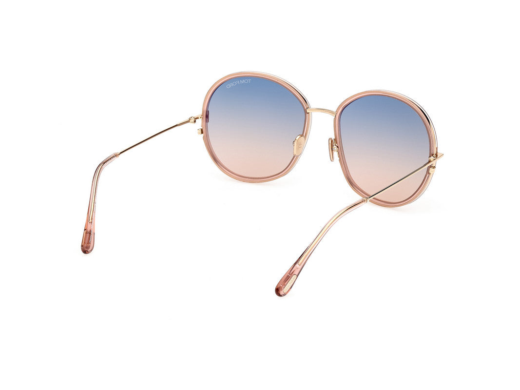 Shiny Light Pink Female Sunglasses Tom Ford 889214318725