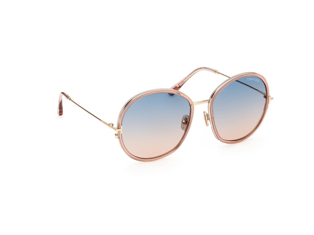 Shiny Light Pink Female Sunglasses Tom Ford 889214318725