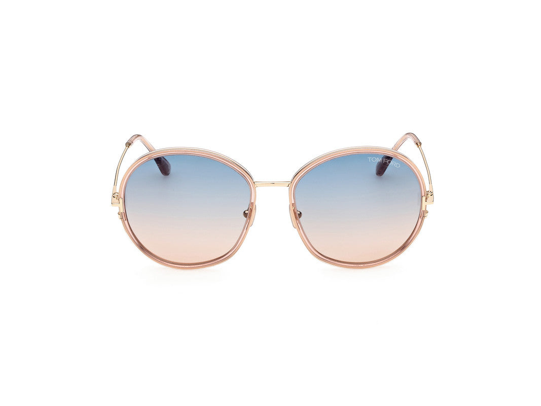 Shiny Light Pink Female Sunglasses Tom Ford 889214318725
