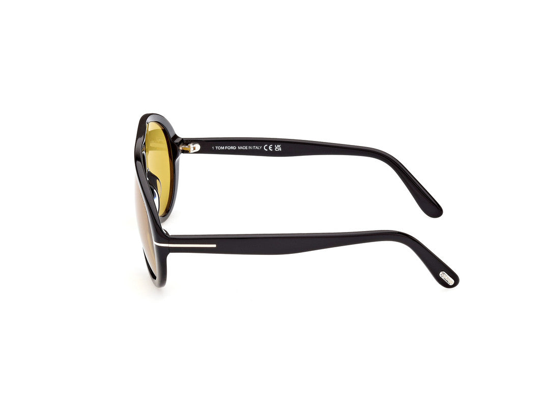 Shiny Black Male Sunglasses Tom Ford 889214374325