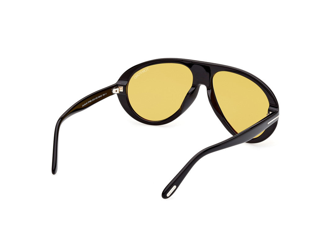 Shiny Black Male Sunglasses Tom Ford 889214374325