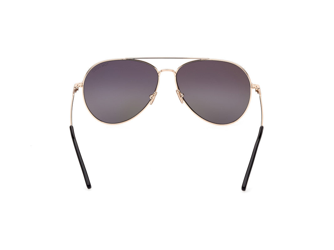 Shiny Rose Gold Unisex Sunglasses Tom Ford 889214384676