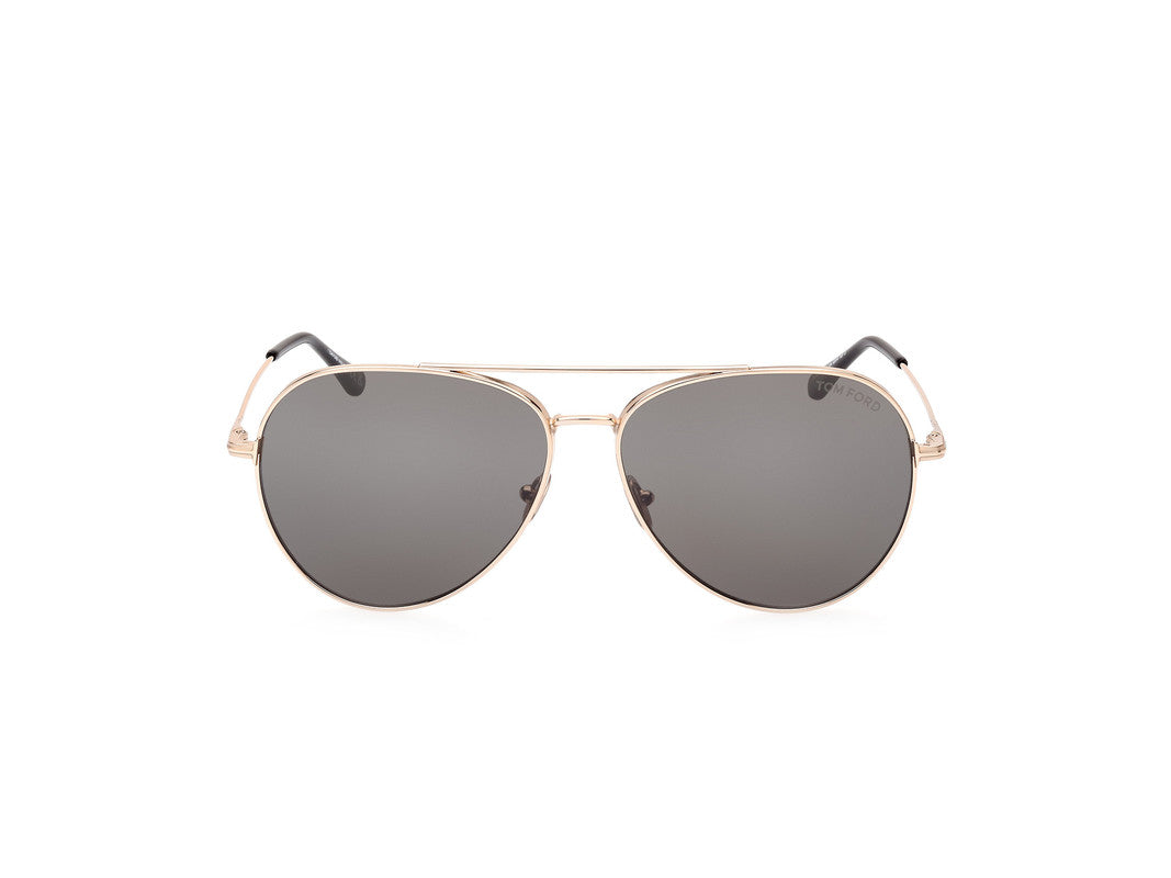 Shiny Rose Gold Unisex Sunglasses Tom Ford 889214384676