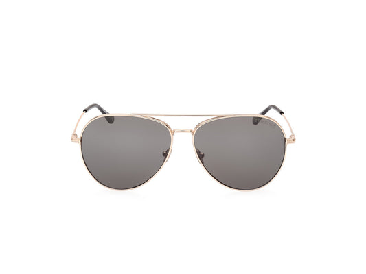 Shiny Rose Gold Unisex Sunglasses Tom Ford 889214384676