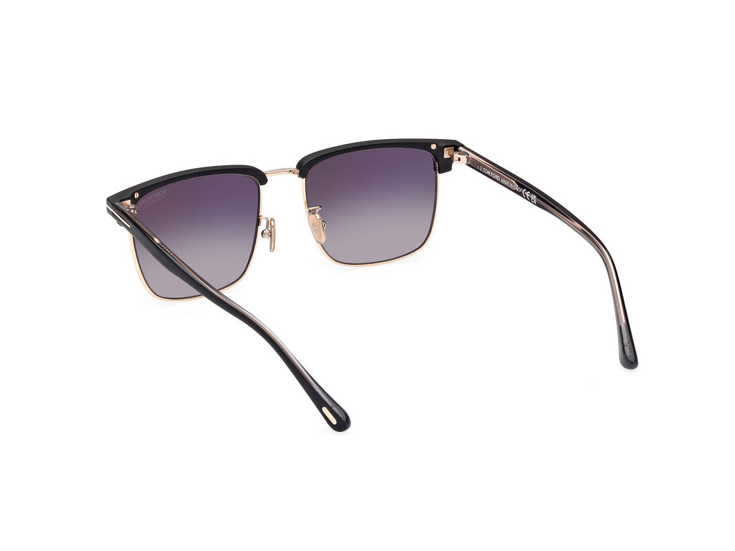 Shiny Rose Gold Male Sunglasses Tom Ford 889214384720