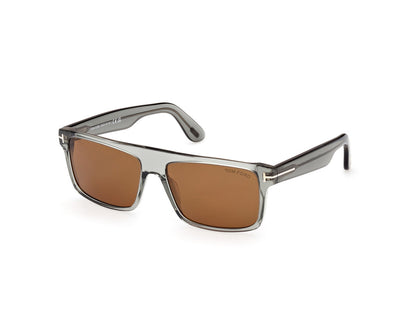 Shiny Grey Male Sunglasses Tom Ford 889214384805
