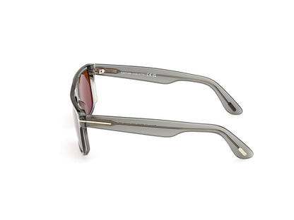 Shiny Grey Male Sunglasses Tom Ford 889214384805