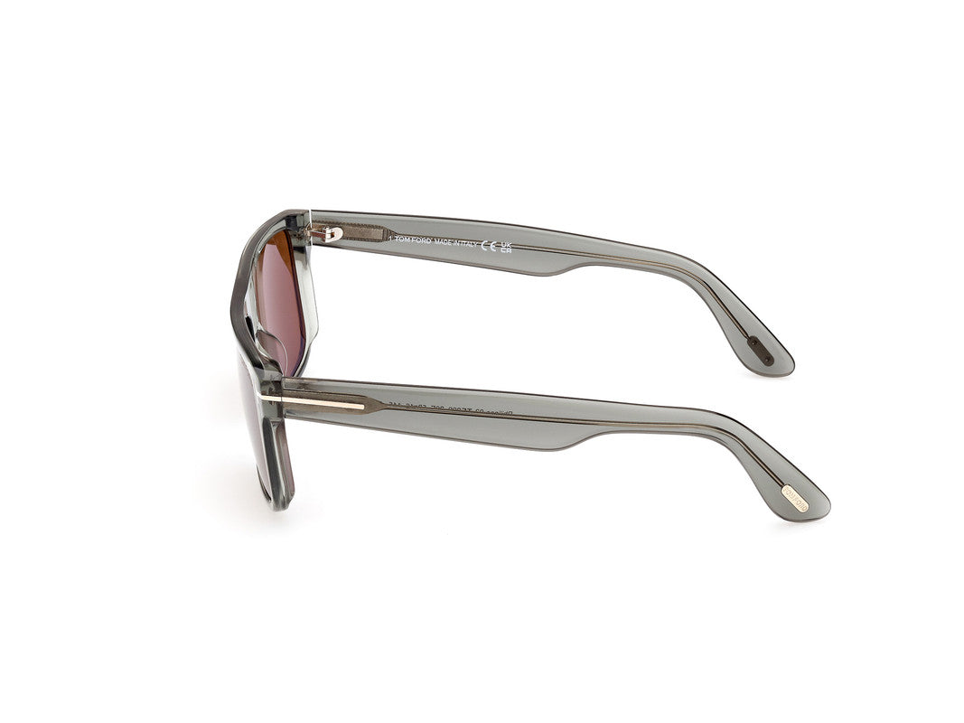 Shiny Grey Male Sunglasses Tom Ford 889214384805