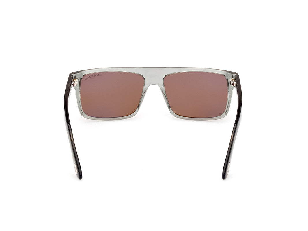 Shiny Grey Male Sunglasses Tom Ford 889214384805