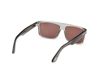 Shiny Grey Male Sunglasses Tom Ford 889214384805