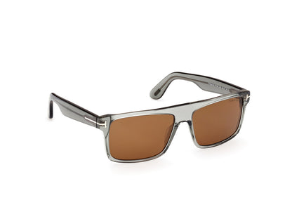 Shiny Grey Male Sunglasses Tom Ford 889214384805
