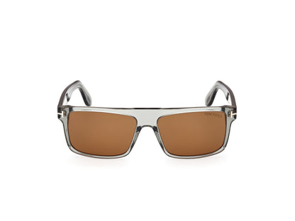 Shiny Grey Male Sunglasses Tom Ford 889214384805