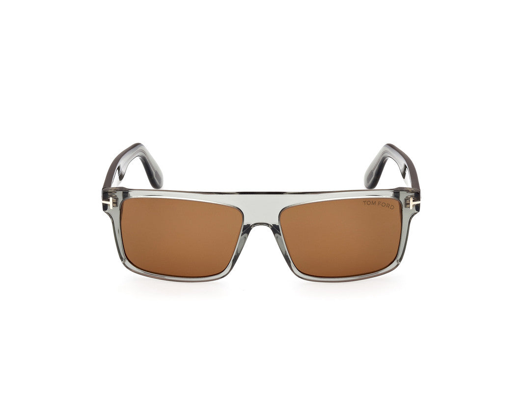 Shiny Grey Male Sunglasses Tom Ford 889214384805
