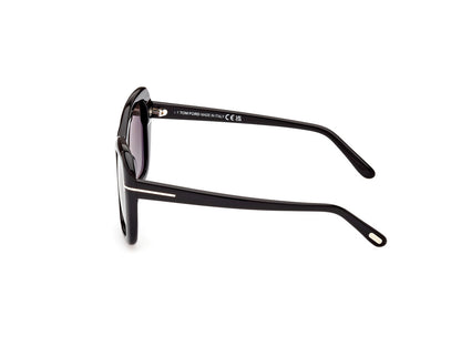 Shiny Black Female Sunglasses Tom Ford 889214385161