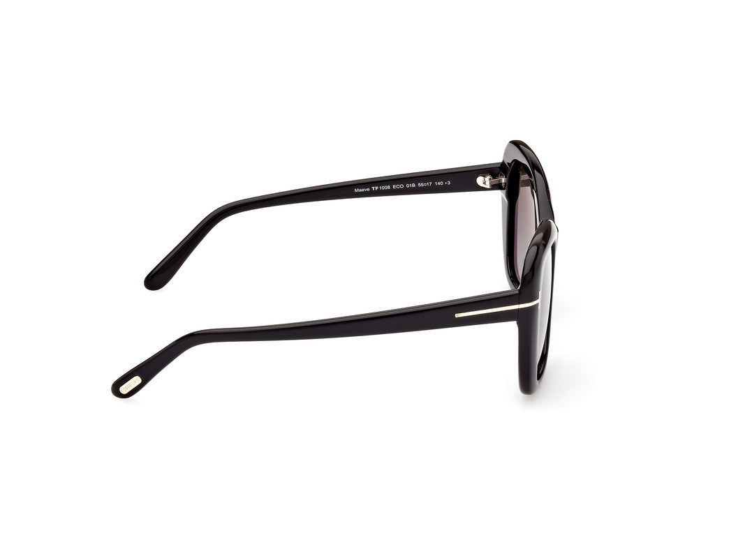Shiny Black Female Sunglasses Tom Ford 889214385161