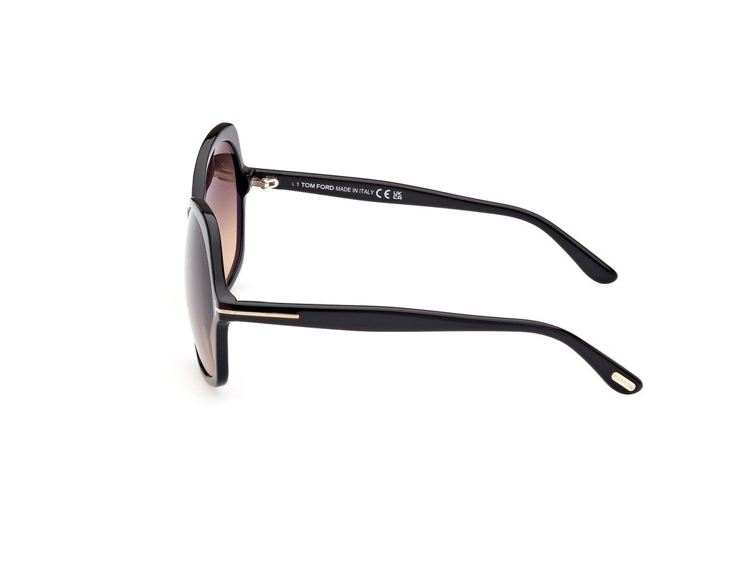 Shiny Black Female Sunglasses Tom Ford 889214385376