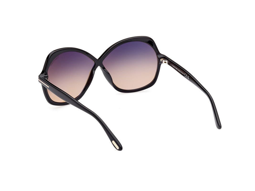 Shiny Black Female Sunglasses Tom Ford 889214385376
