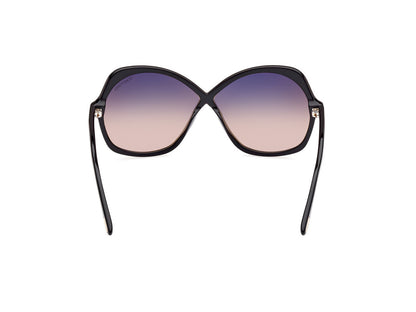 Shiny Black Female Sunglasses Tom Ford 889214385376
