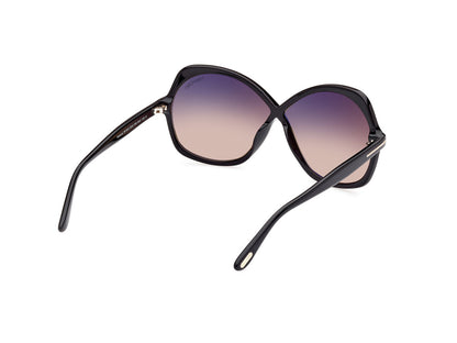 Shiny Black Female Sunglasses Tom Ford 889214385376