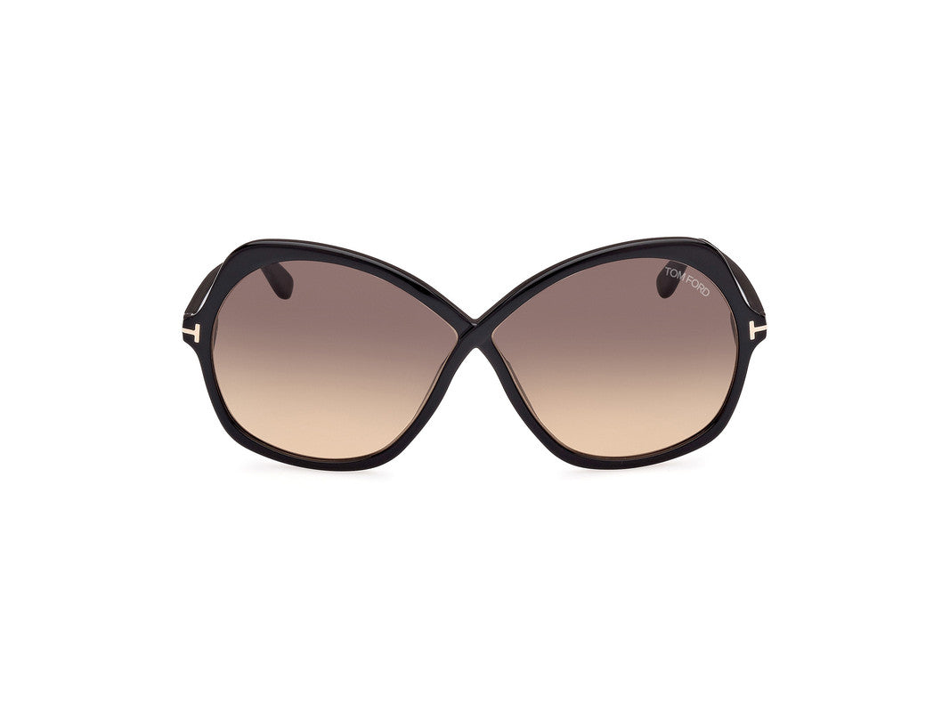 Shiny Black Female Sunglasses Tom Ford 889214385376