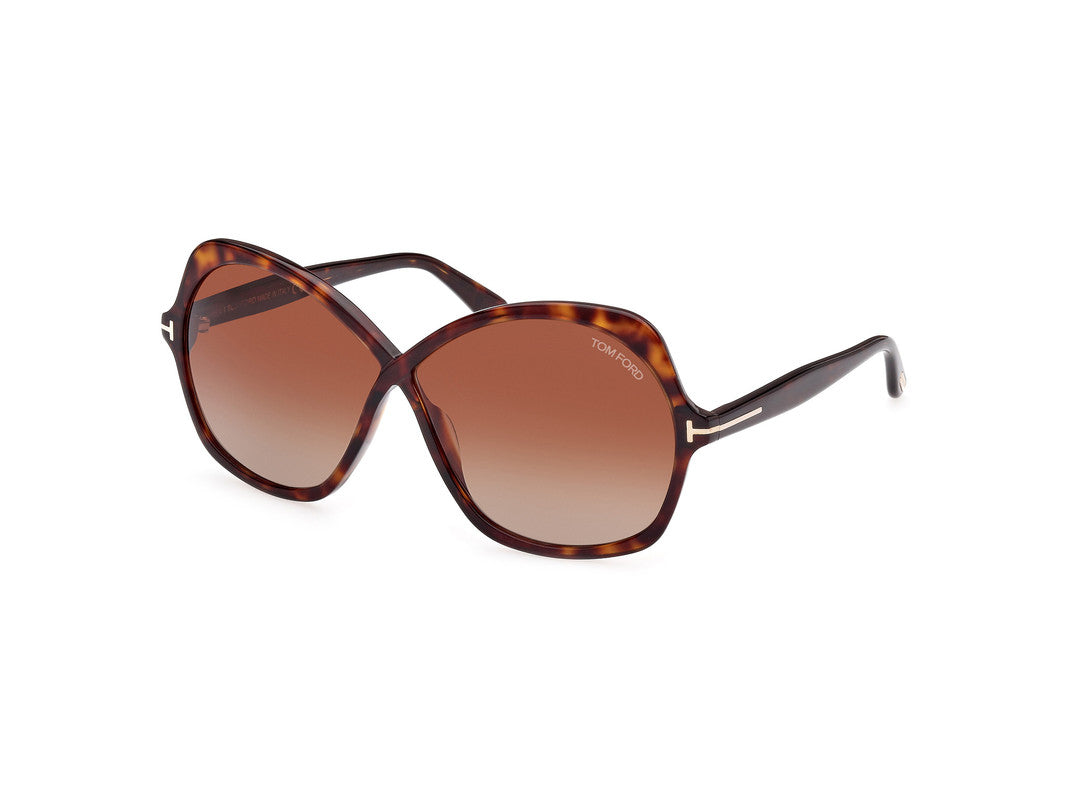 Dark Havana Female Sunglasses Tom Ford 889214385383