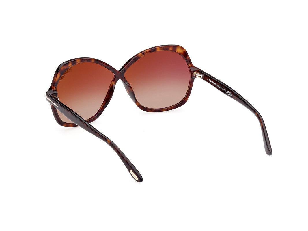 Dark Havana Female Sunglasses Tom Ford 889214385383