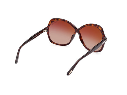 Dark Havana Female Sunglasses Tom Ford 889214385383