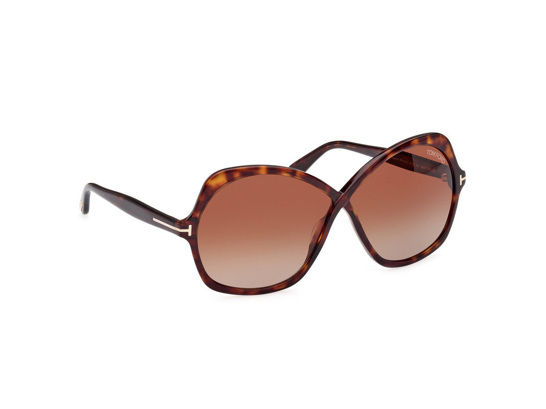 Dark Havana Female Sunglasses Tom Ford 889214385383
